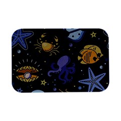 Marine Seamless Pattern Thin Line Memphis Style Open Lid Metal Box (silver)   by Ket1n9