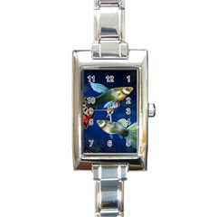 Marine Fishes Rectangle Italian Charm Watch by Ket1n9