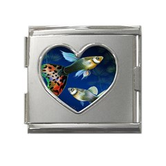 Marine Fishes Mega Link Heart Italian Charm (18mm) by Ket1n9