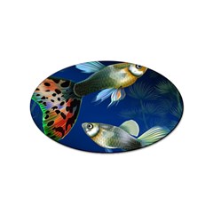 Marine Fishes Sticker (oval) by Ket1n9