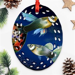 Marine Fishes Ornament (oval Filigree) by Ket1n9