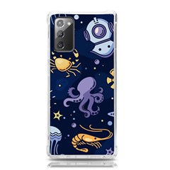 Marine Seamless Pattern Thin Line Memphis Style Samsung Galaxy Note 20 Tpu Uv Case by Ket1n9