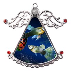 Marine Fishes Metal Angel With Crystal Ornament by Ket1n9