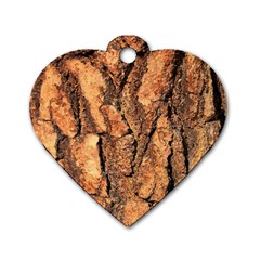 Bark Texture Wood Large Rough Red Wood Outside California Dog Tag Heart (one Side) by Ket1n9