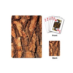 Bark Texture Wood Large Rough Red Wood Outside California Playing Cards Single Design (mini) by Ket1n9