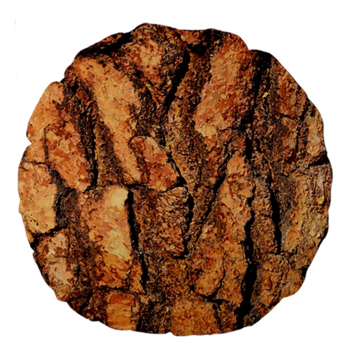 Bark Texture Wood Large Rough Red Wood Outside California Large 18  Premium Round Cushions