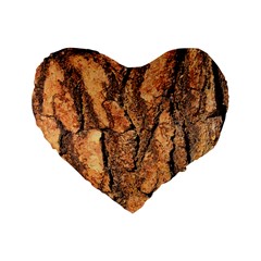 Bark Texture Wood Large Rough Red Wood Outside California Standard 16  Premium Flano Heart Shape Cushions by Ket1n9