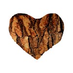 Bark Texture Wood Large Rough Red Wood Outside California Standard 16  Premium Flano Heart Shape Cushions Front