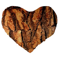 Bark Texture Wood Large Rough Red Wood Outside California Large 19  Premium Flano Heart Shape Cushions by Ket1n9