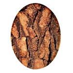 Bark Texture Wood Large Rough Red Wood Outside California Oval Glass Fridge Magnet (4 pack) Front