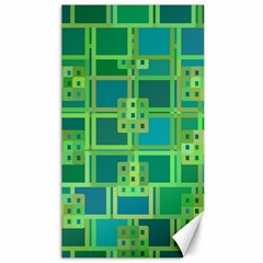 Green Abstract Geometric Canvas 40  X 72  by Ket1n9