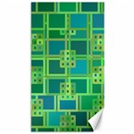 Green Abstract Geometric Canvas 40  x 72  39.28 x69.23  Canvas - 1