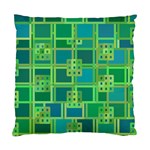 Green Abstract Geometric Standard Cushion Case (Two Sides) Back