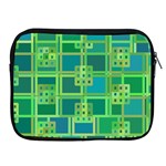 Green Abstract Geometric Apple iPad 2/3/4 Zipper Cases Front