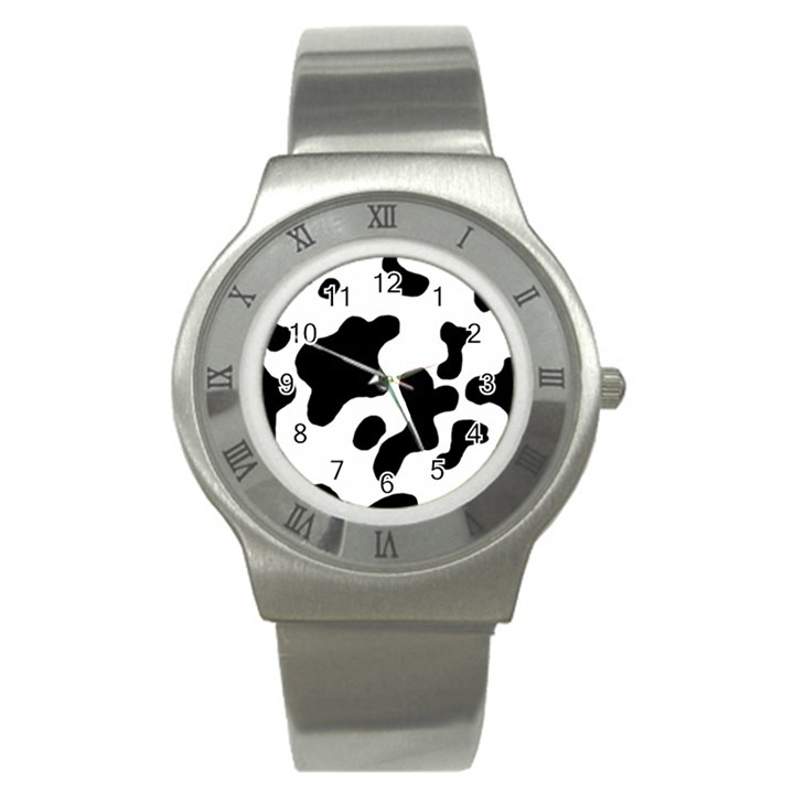 Cow Pattern Stainless Steel Watch