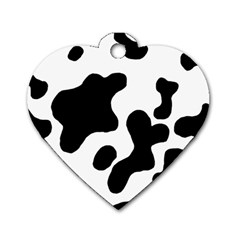 Cow Pattern Dog Tag Heart (two Sides) by Ket1n9