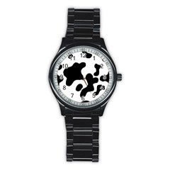 Cow Pattern Stainless Steel Round Watch by Ket1n9