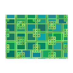 Green Abstract Geometric Crystal Sticker (a4) by Ket1n9