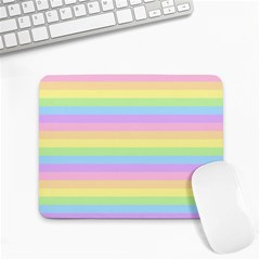 Cute Pastel Rainbow Stripes Small Mousepad by Ket1n9