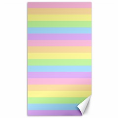 Cute Pastel Rainbow Stripes Canvas 40  X 72  by Ket1n9