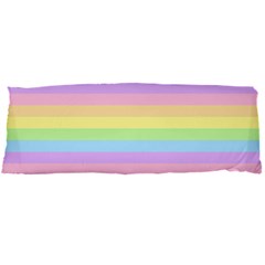 Cute Pastel Rainbow Stripes Body Pillow Case Dakimakura (two Sides) by Ket1n9