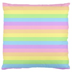 Cute Pastel Rainbow Stripes Standard Premium Plush Fleece Cushion Case (one Side) by Ket1n9