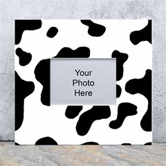 Cow Pattern White Wall Photo Frame 5  X 7  by Ket1n9