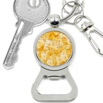 Cheese Slices Seamless Pattern Cartoon Style Bottle Opener Key Chain Front