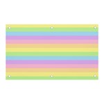 Cute Pastel Rainbow Stripes Banner and Sign 5  x 3  Front