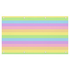 Cute Pastel Rainbow Stripes Banner And Sign 7  X 4  by Ket1n9