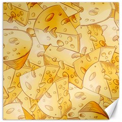 Cheese Slices Seamless Pattern Cartoon Style Canvas 16  X 16  by Ket1n9