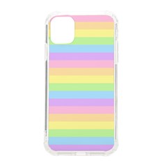 Cute Pastel Rainbow Stripes Iphone 11 Tpu Uv Print Case by Ket1n9