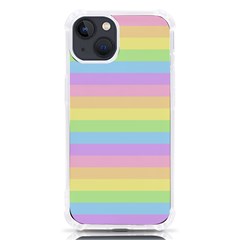 Cute Pastel Rainbow Stripes Iphone 13 Tpu Uv Print Case by Ket1n9