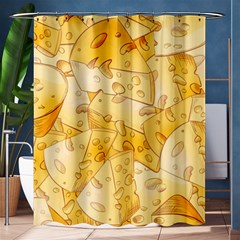 Cheese Slices Seamless Pattern Cartoon Style Shower Curtain 60  X 72  (medium)  by Ket1n9