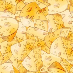 Cheese Slices Seamless Pattern Cartoon Style Play Mat (square) by Ket1n9