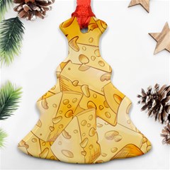 Cheese Slices Seamless Pattern Cartoon Style Christmas Tree Ornament (two Sides) by Ket1n9