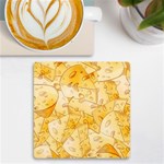 Cheese Slices Seamless Pattern Cartoon Style UV Print Square Tile Coaster  Front