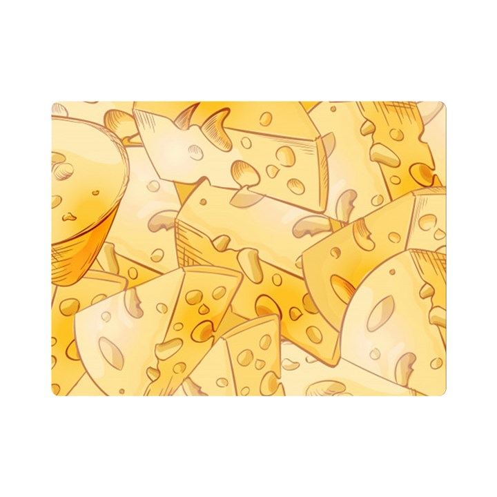 Cheese Slices Seamless Pattern Cartoon Style Premium Plush Fleece Blanket (Mini)