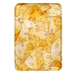 Cheese Slices Seamless Pattern Cartoon Style Rectangular Glass Fridge Magnet (4 pack) Front