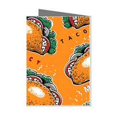 Seamless Pattern With Taco Mini Greeting Cards (pkg Of 8) by Ket1n9