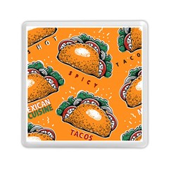 Seamless Pattern With Taco Memory Card Reader (square) by Ket1n9