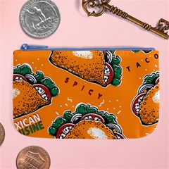 Seamless Pattern With Taco Large Coin Purse by Ket1n9