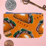 Seamless Pattern With Taco Large Coin Purse Front