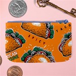 Seamless Pattern With Taco Large Coin Purse Back