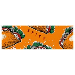 Seamless Pattern With Taco Banner And Sign 12  X 4  by Ket1n9