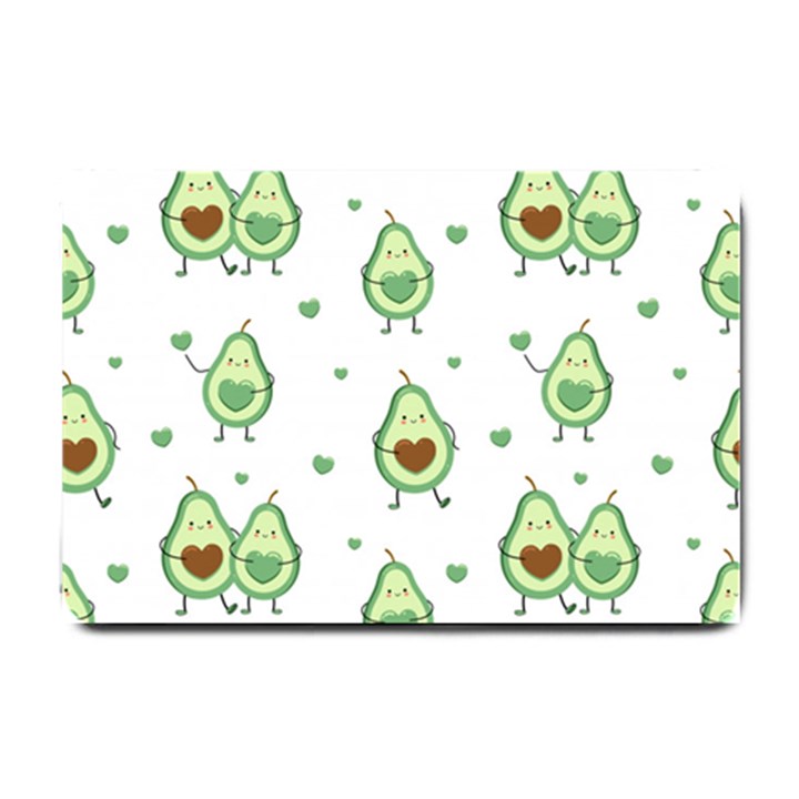 Cute Seamless Pattern With Avocado Lovers Small Doormat