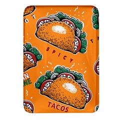 Seamless Pattern With Taco Rectangular Glass Fridge Magnet (4 Pack) by Ket1n9