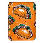 Seamless Pattern With Taco Rectangular Glass Fridge Magnet (4 pack) Front