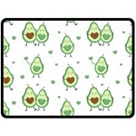 Cute Seamless Pattern With Avocado Lovers Two Sides Fleece Blanket (Large) 80 x60  Blanket Front