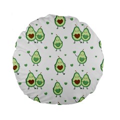 Cute Seamless Pattern With Avocado Lovers Standard 15  Premium Flano Round Cushions by Ket1n9